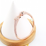 Tsirkoonidega kaunistatud leopardikujuline k&auml;ev&otilde;ru, kahepealine leopardikujuline k&auml;ev&otilde;ru naistele one size(17-20cm)