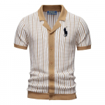 MINISO Polo Ralph Lauren Kevad/Suvi Hobuse Tikandiga Uus Naiste L&uuml;hikeste Varrukatega Kootud Polo Triibuline Moodne &Auml;ripolo S&auml;rk S