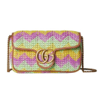 Gucci GG Marmont Chevron Kootud Rfia Mini Kett-&Otilde;lakott Naistele Suvine Igap&auml;evane Kasutus Basic Set (Bag+Dust Bag)