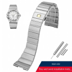 Omega Double Eagle Terasest Rihm Constellation Seeria K&auml;ev&otilde;ru Meeste ja Naiste Kellarihm Metallist Tarvikud 17MM 23MM 25MM 17MM h&otilde;be