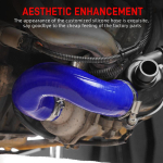 BEVINSEE N52 Silicone Radiator Coolant Hose Kit for BMW E90 E91 E92 E93 E82 E88 E60 E61 E85 for Thermostat Housing to Water Pump blue