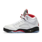 Jordan 5 Retro Fire Red Silver Tongue 2020 GS 440888-102 35.5