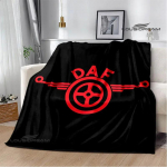 3D DAF veoauto Retro tr&uuml;kitud tekid piknikutekk Soojad flanelltekid Pehme ja mugav tekk voodipesu S&uuml;nnip&auml;evakingitus 130x150CM
