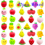12/36 tk Mini Kawaii Armas Puu-k&ouml;&ouml;givili Banaan Viinamari Mochi Squishy Pigistatav Pigistatav M&auml;nguasi Stressi leevendus &Auml;revus Peo meened yellow