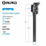 RIRO Maastikuratta Vedrustusega Sadulapost - Maastikuvastane Amortisaator Neljahoovalise Mehhanismiga (27.2/30.9/31.6MM)