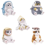 Mofusand Ebi Nyan Haisukass Kass Mereloomade Seeria Pimekarp Kass Kawaii Tegevuskujud Lauakaunistus &Uuml;llatuskaunistus Kingitus white