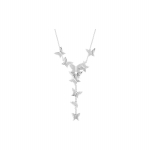 Swarovski Lilia Y-kujuline liblikamustriga kaelakee Naistele kaelakee Valge 5636415 Box (Random Color)