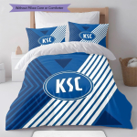 KSC voodipesu Tekikomplekt Tekikott Padjap&uuml;&uuml;r Kodu kaunistus S&uuml;nnip&auml;evakingitus (1 * tekikott + 2 * padjap&uuml;&uuml;ri, ilma s&uuml;damikuta) 135x200cm blue