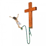 Bungee-h&uuml;ppav Jeesuse RistiseinakunstDekoratsioonH&uuml;ppav JeesusVaikFiguriinDekoratiivneJeesusVaikK&auml;sit&ouml;&ouml;KujudKoduKirikuElutoa