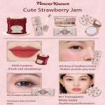 Flower Knows Maasika Cupido Armastatu Seeria Meigikinkekarbi Kosmeetikakomplekt Naistele Cute Strawberry Jam