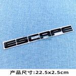 ESCAPE Inglise t&auml;hestiku auto kleebis 3D kolmem&otilde;&otilde;tmeline metallist auto kaunistus kleebis kere muutmine saba kleebis Glossy black model