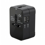 Globaalne universaalne konversioon reisiadapter USB-pesadega EL USA AC-toiteadapter konverter lastekaitse turvakate lukustusega