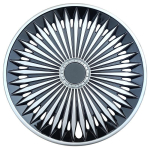Universaalne roostevabast terasest rattakatte kate Baoya ja teistele mudelitele 13-inch Phantom Style Silver-Black (Four)