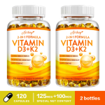 Airboy D3 K2 Vitamiin 5000 IU Kapslid 120 tk &mdash; Luude Tugi, Kaltsiumi Imendumine, Toitumuslik Tugi 120*2