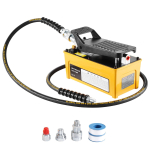 VEVOR 689 bar(10 000 PSI) &Otilde;lih&uuml;drauliline pump, 1,6 L(0,42 gallonit) Mahuti, NPT 9,5 mm(3/8 tolli) &Otilde;li v&auml;ljalaskeava, NPT 6,4 mm(1/4 tolli) Sisselaskeava 26.2 x 13.6 x 18.6 cm kollane