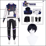 ISO Cosplay M&auml;ng VALORANT Kost&uuml;&uuml;m Parukas Halloween Anime R&otilde;ivad &Uuml;htne XL&ISO black