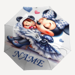 Personaalne nimi Minnie prindiga vihmavari - Automaatne avamine/sulgemine, Kaheksanurkne vastupidav raam, Automaatselt kokkupandav vihmavari Three-fold umbrella