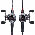 Baitcasting rullid Magnetiline topeltpidurduslant Baitcaster Ree vasak parempoolne bassi p&uuml;&uuml;girullid Left Hand