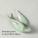 Keraamilised 3D vaigust seinale riputatavad linnukaunistused Koduteleri taustal seinakaunistus Linnu simulatsioon Emerald green S