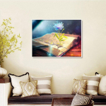 Teemanttikandid Lill 5d Teemantmaaliraamat Teemant Taim Rhinestones Pildid Kodukaunistus 20X30CM