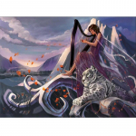 Teemantmaal Tikand Mosaiik Kaunitar ja koletis maastik Ristpistes komplektid Mosaiik l&otilde;uend Pilt 20X30CM