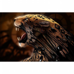 5D Teemantmaal, T&auml;is&uuml;mmargune teemanttikandid V&auml;rvipunkt Leopard Rhinestone DIY Kodukaunistus 20X30CM