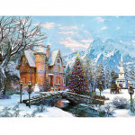 Kodukaunistused Teemantmaali maastik Ristpistes Teemanttikandid Stseenid Rhinestone'i pildid 20X30CM