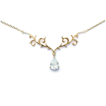 Les Tr&eacute;sors De Lily [C4566] - kullatud kaelakee  Anastacia  Kuldne valge - 50x15 mm valge