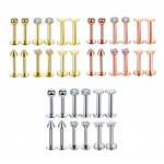 16G terasest huulepulga Labret Rings Tragus Stud Piercing ehted h&otilde;be h&otilde;be