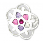 NOA [G5724] - Bague Cr&eacute;ateur 'Emilie' rose violet Heleroosa