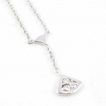 Altesse [H3897] - Collier Argent 'C&acirc;lin' blanc h&otilde;be