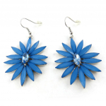 Les Tr&eacute;sors De Lily [N0209] - Boucles cr&eacute;ateur 'Sissi' bleu sinine