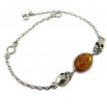 Les Tr&eacute;sors De Lily [P3350] &ndash; h&otilde;bedane k&auml;ev&otilde;ru  Skull  merevaigukollane 3 tooni (roodiumiga kaetud) - 40x9 mm pruun