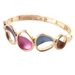 Les Tr&eacute;sors De Lily [Q1309] &ndash; disainerk&auml;ev&otilde;ru 'Acapulco' mitmev&auml;rviline roosa kuld - 60 mm mitmev&auml;rviline