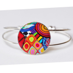 Les Tr&eacute;sors De Lily [R1181] - K&auml;sitsi valmistatud k&auml;ev&otilde;ru 'Colombine & Harlequin' mitmev&auml;rviline h&otilde;be - 58 mm - 27 mm mitmev&auml;rviline