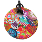 Les Tr&eacute;sors De Lily [R1339] - Collier artisanal 'Colombine & Arlequin' multicolore - 42 cm- 5 cm mitmev&auml;rviline
