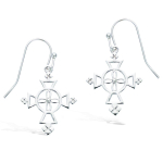 Les Tr&eacute;sors De Lily [R1529] &ndash; Etioopia risti h&otilde;bedased k&otilde;rvar&otilde;ngad (roodiumiga kaetud) &ndash; 20x17 mm h&otilde;be