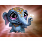 5D DIY teemantmaal  sinine elevant  Tikand Ristpistes kingitus Kodukaunistuse kingitus 20X30CM
