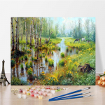 Kunst DIY Maalimine numbrite j&auml;rgi Digitaalne &otilde;limaal &Otilde;limaal Teemantmaal Hobid Kodukaunistus Numbrite maalimine 40x50cm no frame