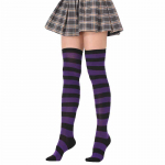 Naiste t&uuml;drukutele &uuml;le p&otilde;lve ulatuvad elastsed triibulised sukad, soojad pikad cosplay-sukad Anime mitmev&auml;rvilised