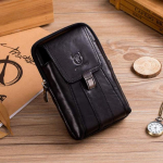 BULLCAPTAIN ehtsast nahast vintage v&ouml;&ouml;kott Meeste reisiv&ouml;&ouml; Fanny Pack v&ouml;&ouml; &otilde;lakott v&ouml;&ouml;kott mobiiltelefoni kott must