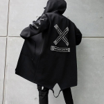 S&uuml;gisesed Meeste Kapuutsiga Joped Prindiga Harajuku Tuulejope &Uuml;ler&otilde;ivad Mehelikud Vabaaja &Uuml;ler&otilde;ivad Hip Hop T&auml;navar&otilde;ivad Joped S must