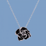 Klassikaline emailiga ehted kaelakee mood Lilleripats Ehted Must Epoksiid Naiste ehted &Otilde;rn kampsun kett 45cm must