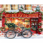 5D DIY Uus lahe &uuml;mmargune teemantmaaling j&otilde;ulupuu kingitus teemanttikandid ristpistes mosaiik talvemaastiku maja Full Round 20x30CM