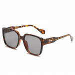 SO&EI Fashion Oversized Square Naiste p&auml;ikeseprillid Retro Leopard Oranž Meeste Trendikad p&auml;ikeseprillid Varjud UV400