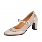 Naised Pumps Naturaalsest nahast Kingad Brogues Kingad Lehmanahast Mary Jane Kingad Kontsad 38 aprikoosi