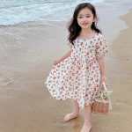 Suvine beebit&uuml;drukute lilleline seljata kleit lastele armas printsesskleit mullivarrukatega kleit 9