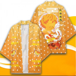 Anime Kimono Demon Slayer Kimetsu no Yaiba Jaapan Mantel Kimono Haori Yukata Cosplay S&auml;rk Mantel Naised Mehed Suveriided XXL