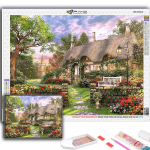 Populaarne 5D isetehtud ristpistes metsaonni maalimine t&auml;ispuur-ristpistes k&auml;sit&ouml;&ouml;komplekt Seinakleebis Kodukaunistus Full Round 20X30CM