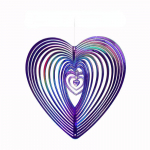 1tk Beating Heart Wind Spinner roostevabast terasest ABS tuulep&uuml;&uuml;dja ​​Love tuulekella p&ouml;&ouml;rlev